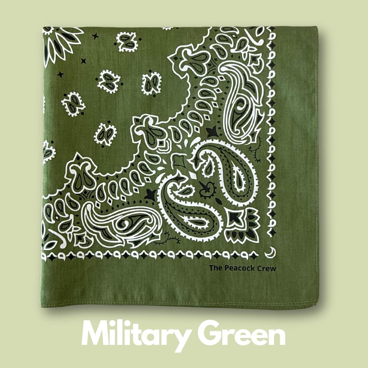 The Peacock Crew Premium Soft Cotton Bandanas Pack for Men and Women Paisley 22 x 22 inches