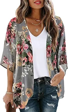 CHICGAL Womens Floral Kimono Cardigan Review