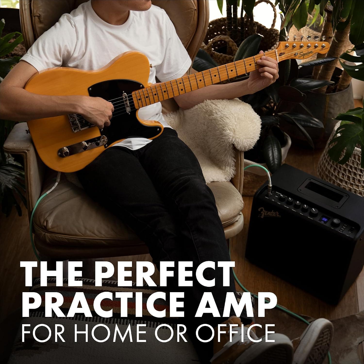 Fender Mustang LT25 Guitar Amplifier, 25-Watt Combo Amp with 8" Speaker | 25 Watt Digital Modeling Combo Amp with 8 Speaker, 30 Presets, Color Display, USB and Headphone Output