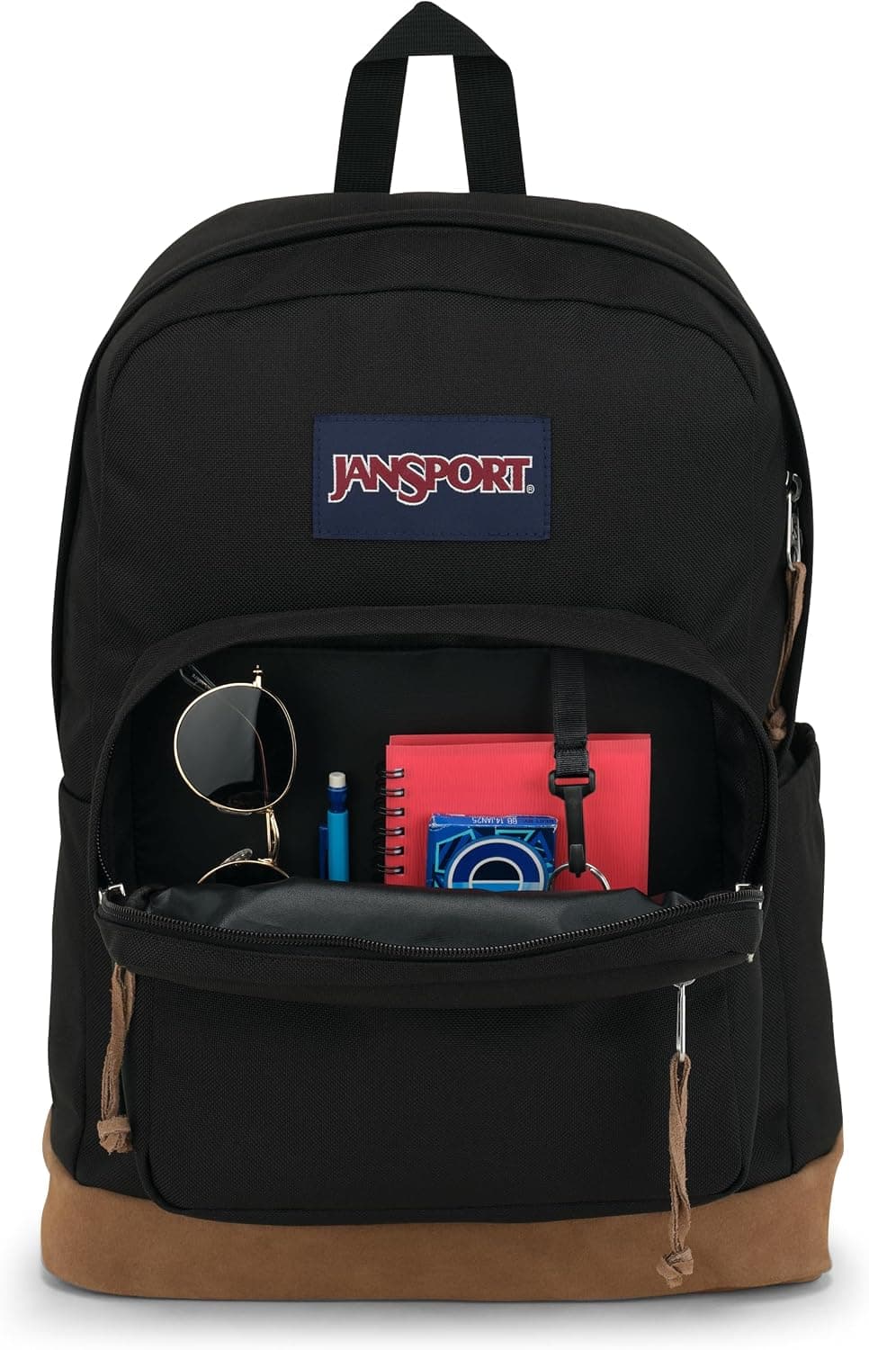 JanSport Right Pack Backpack - Durable Daypack with Padded 15" Laptop Sleeve, Spacious Main Compartment & Integrated Water Bottle Pocket - Black
