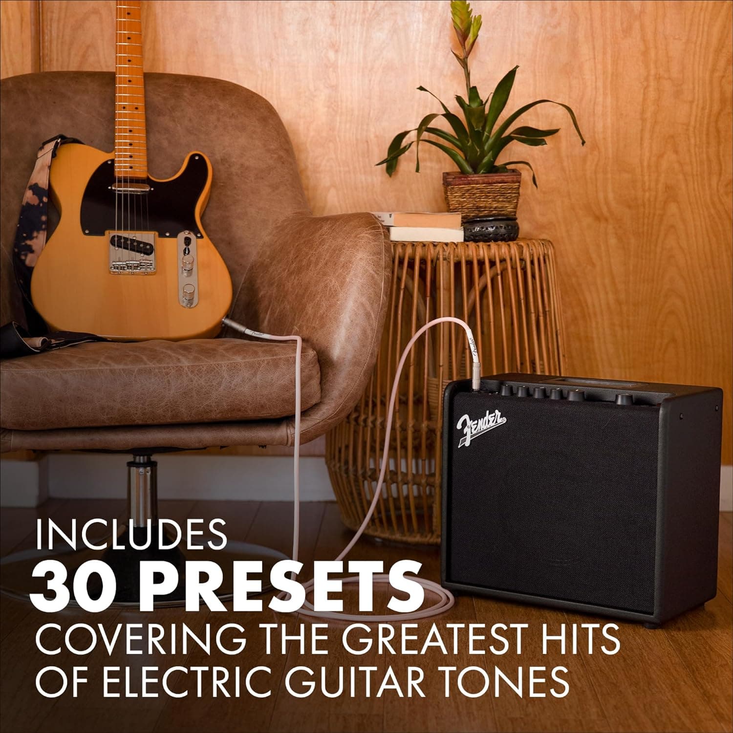 Fender Mustang LT25 Guitar Amplifier, 25-Watt Combo Amp with 8" Speaker | 25 Watt Digital Modeling Combo Amp with 8 Speaker, 30 Presets, Color Display, USB and Headphone Output