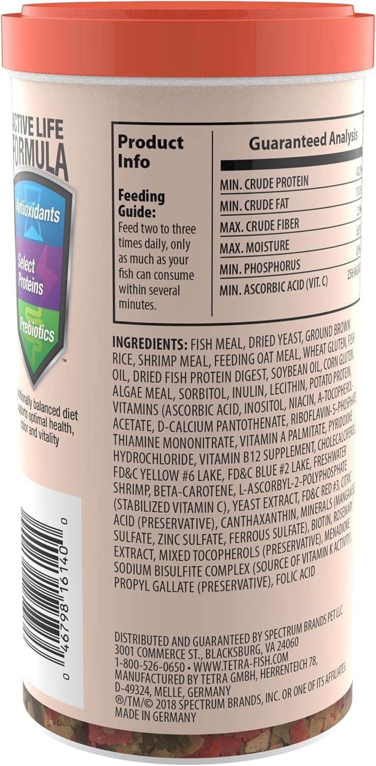 Tetra Goldfish Flakes Fish Food, 7.06 oz | Nutritionally Balanced Daily Diet for Goldfish and Small Koi, Color-Enhancing, Highly Digestible, Clean & Clear Water Formula