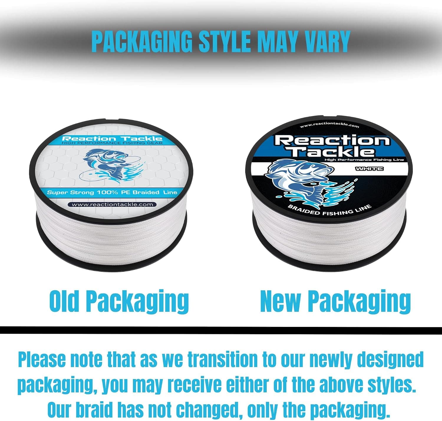 Reaction Tackle Braided Fishing Line - Pro Grade Power Performance for Saltwater or Freshwater Fish - Colored Fishing Line Braid for Extra Visibility
