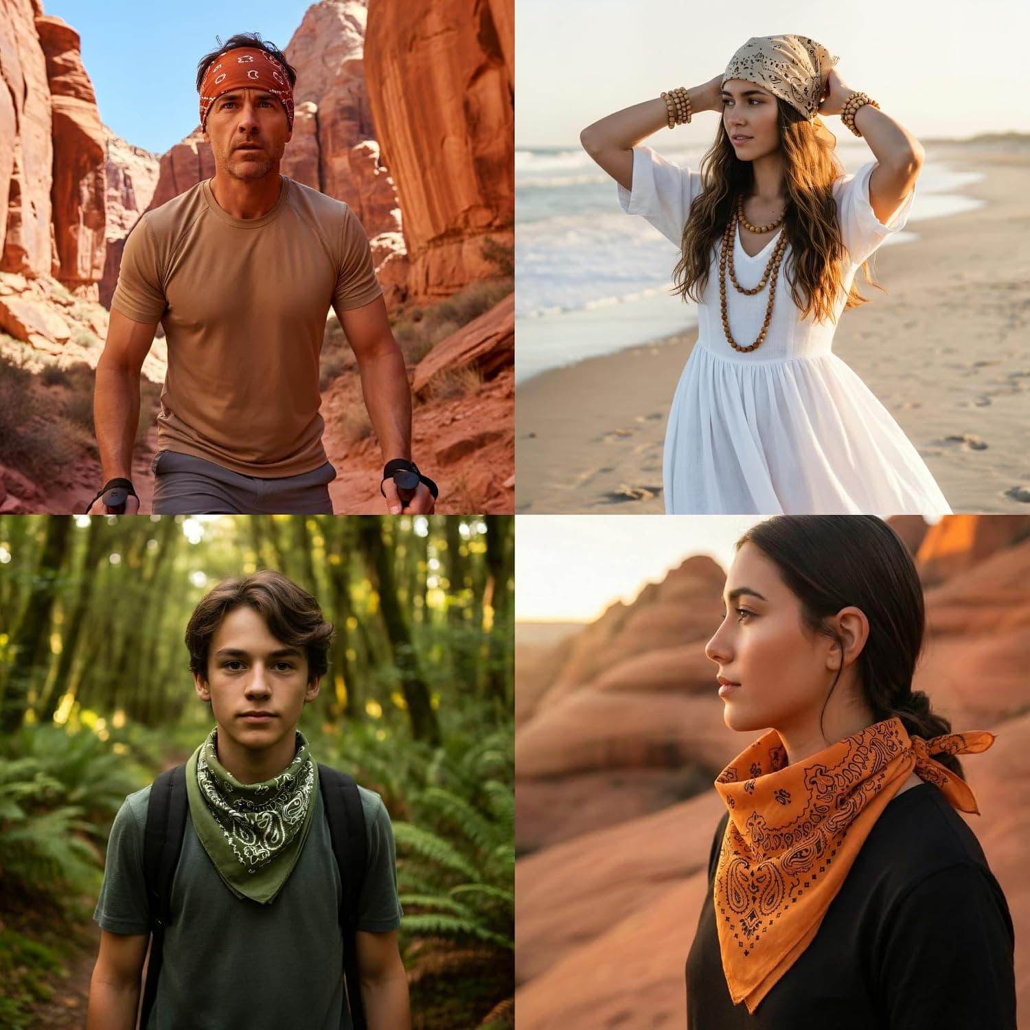 The Peacock Crew Premium Soft Cotton Bandanas Pack for Men and Women Paisley 22 x 22 inches