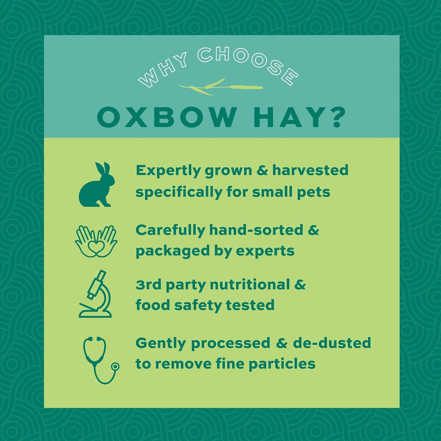 Oxbow Western Timothy Hay, Rabbit & Guinea Pig Hay, High Fiber, USA, 90 oz | Oxbow Timothy Hay, Bunny Hay For Rabbits, Guinea Pigs, Bunnies and Chinchillas, Hand-Sorted, De-Dusted, Made in USA