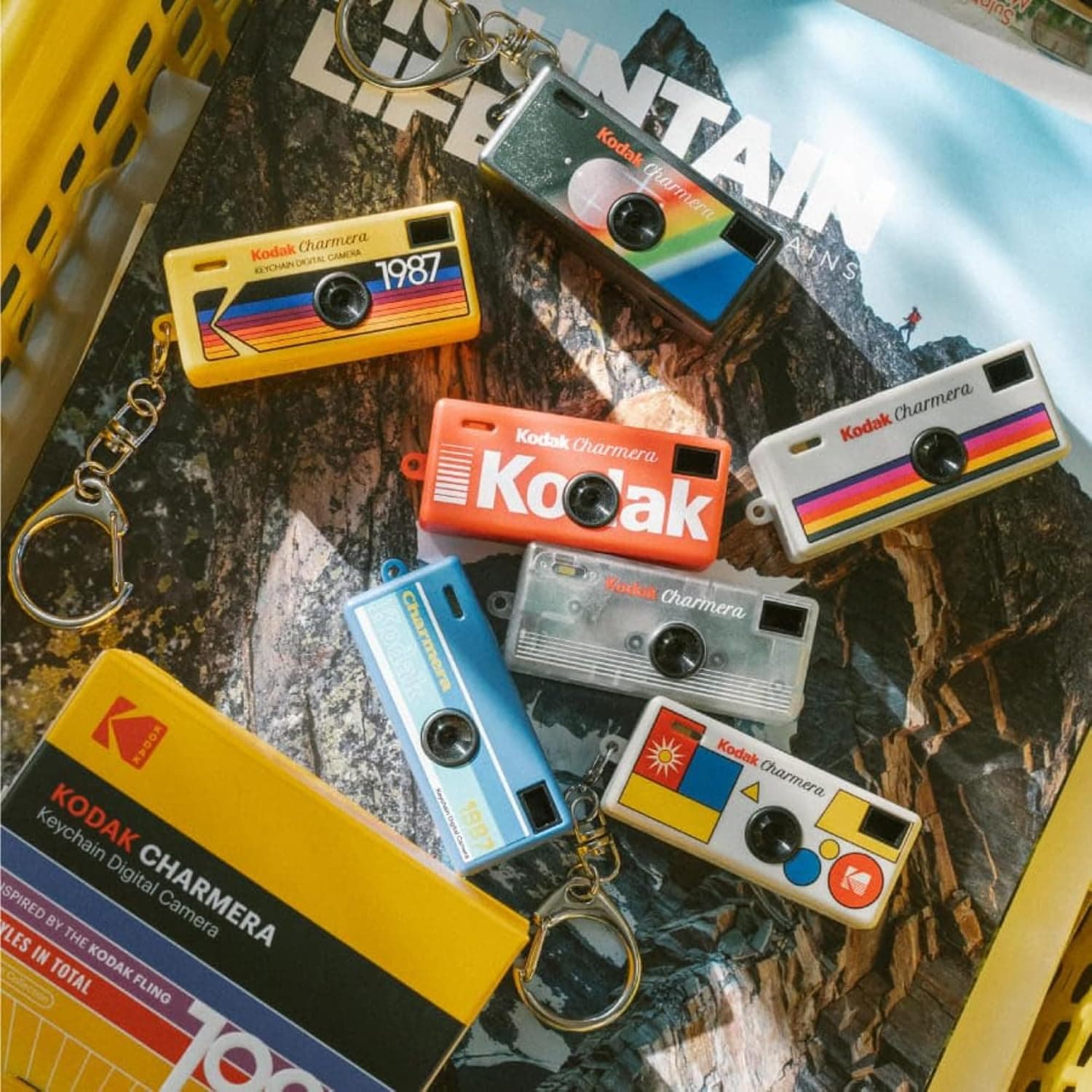 KODAK CHARMERA Keychain Digital Camera Blind Box Single Box (1PC),Mini Camera,Digicam,Video Recording,Bag Charm,1.6 Megapixels,Micro SD Card Slot,for Beginners Teens and Adults