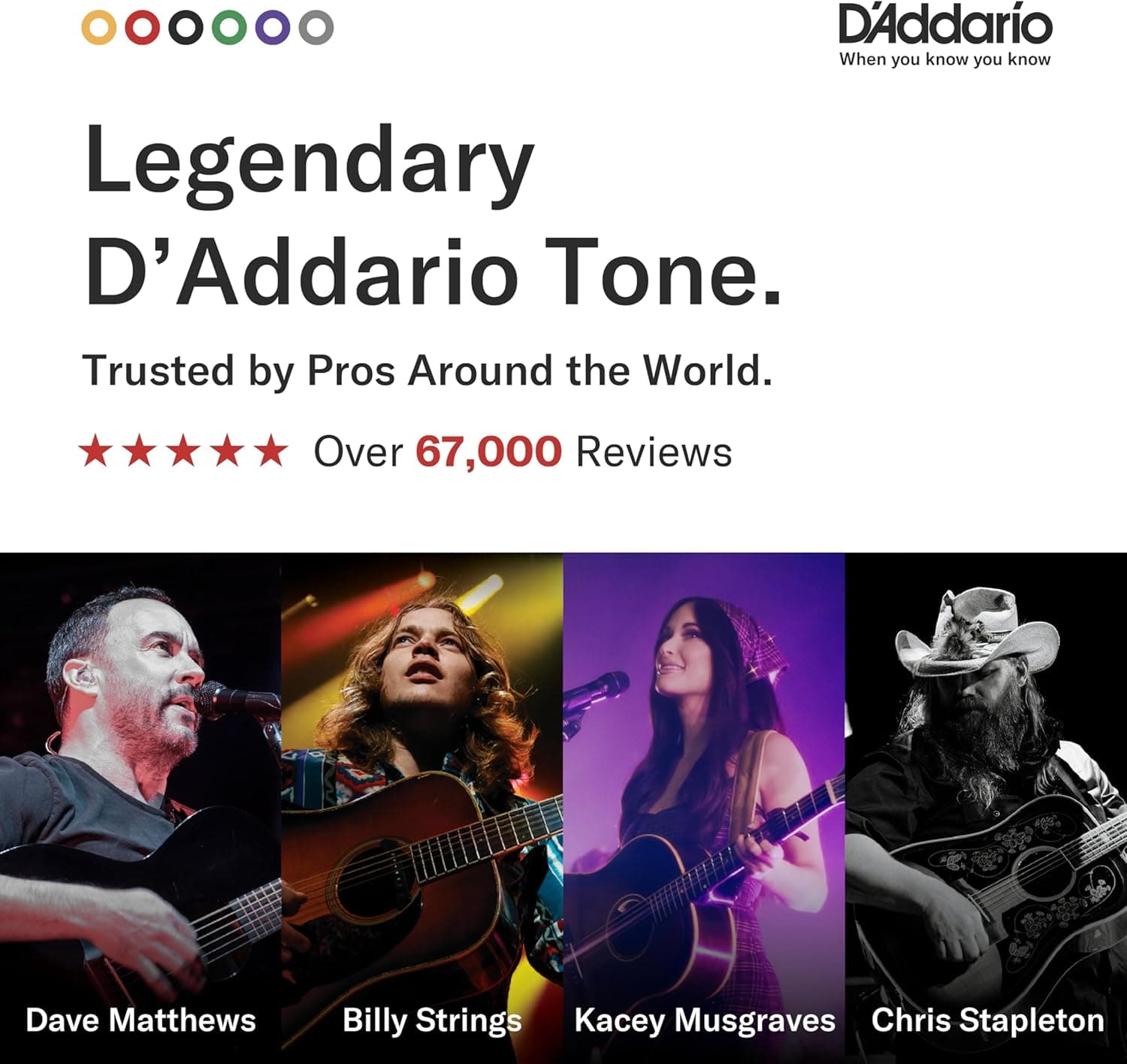 D'Addario EJ16-3D Phosphor Bronze Acoustic Guitar Strings 12-53, 3 Sets | Phosphor bronze acoustic guitar strings offer warm, bright, balanced tone, reliable intonation, durable feel and playability.