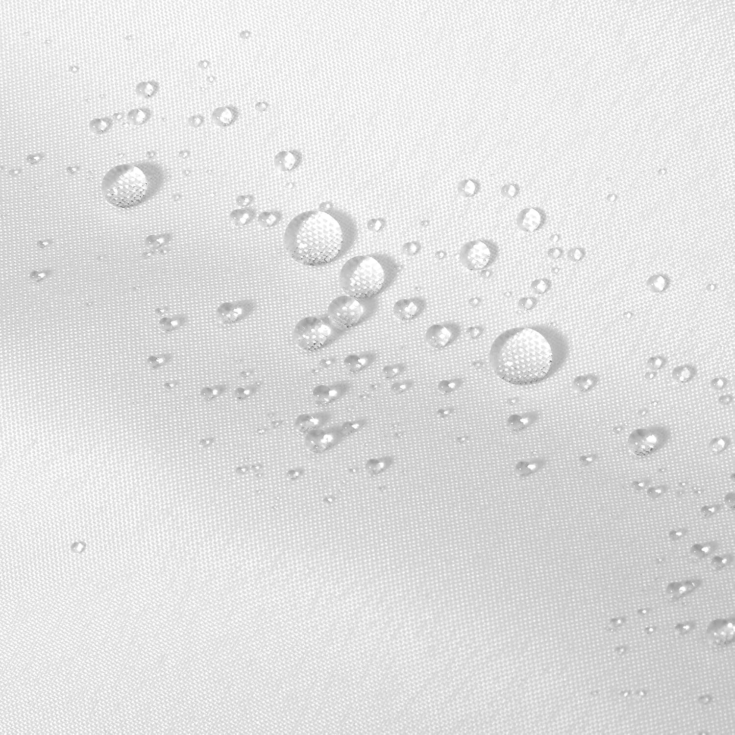 ALYVIA SPRING Waterproof Fabric Shower Curtain or Liner White, 72x72 | 3 Magnets, Soft Cloth & Hotel Quality, Machine Washable, Light-Weight, Standard Size