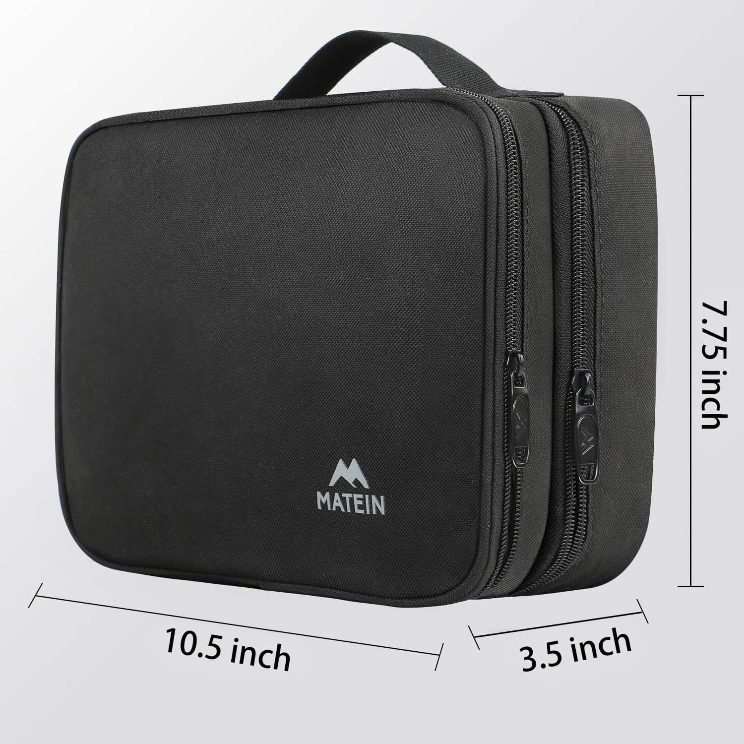 MATEIN Electronics Organizer Travel Case, Cable Organizer Bag, Black | Water Resistant, Gifts for Men, Storage Bag for Camera Accessories, for Travel Essentials, Phone, Cord & Tablet