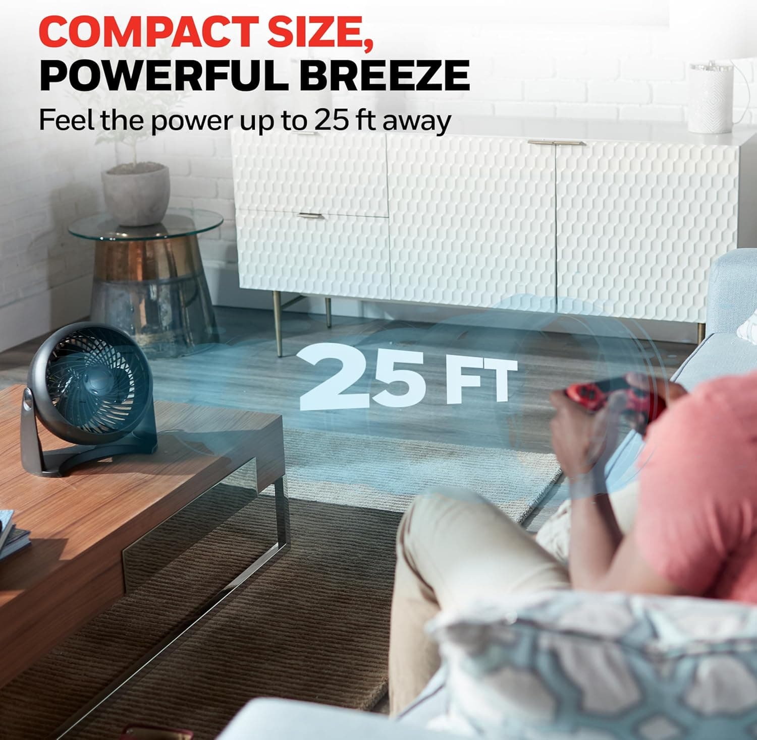 Honeywell TurboForce Air Circulator, Small Tabletop Fan, Quiet Personal Fan for Home or Office, 3 Speeds, 90 Degree Pivoting Head, Black, HT900 | Quiet Personal Fan for Home or Office, 3 Speeds, 90 Degree Pivoting Head