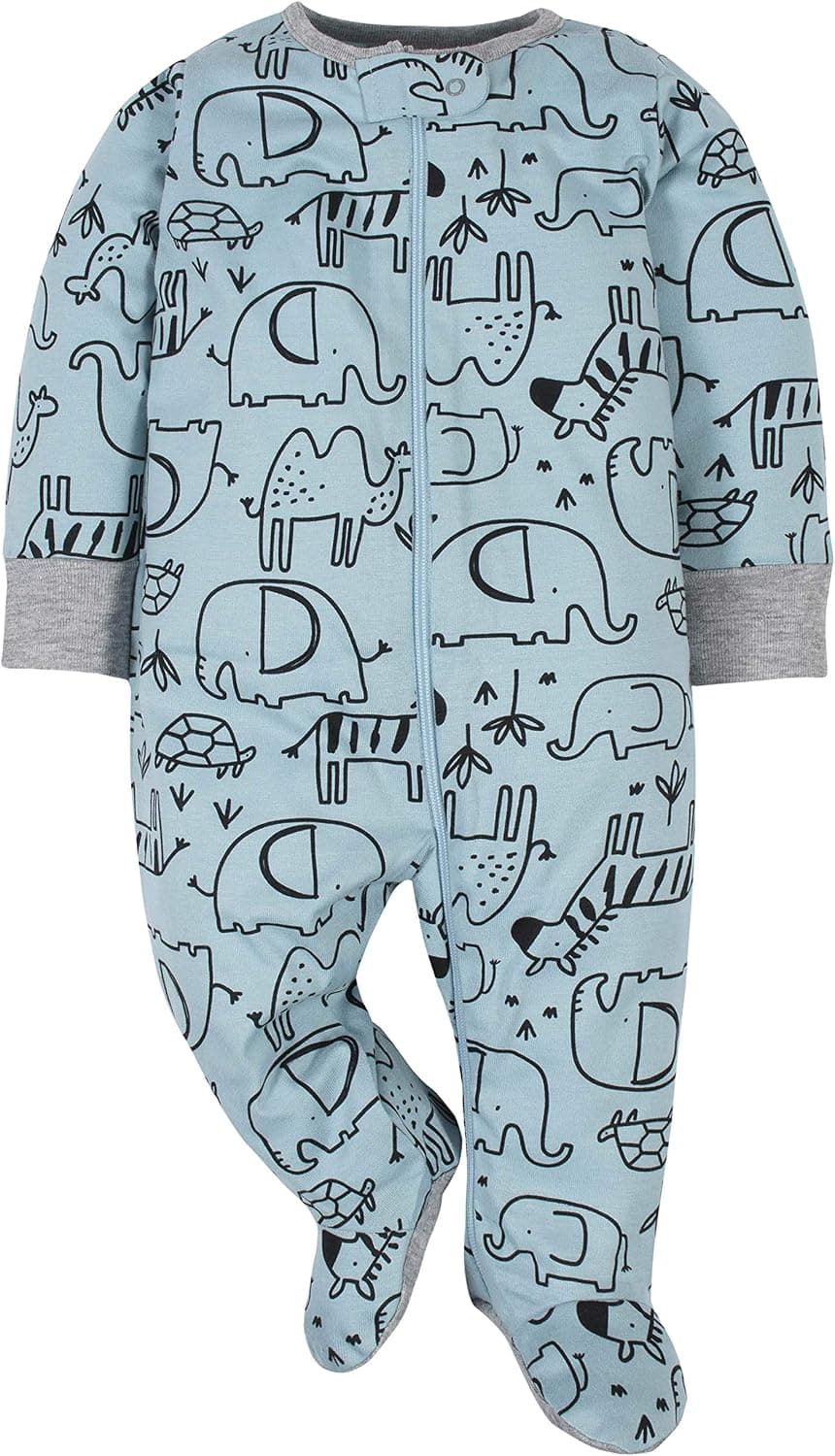 Gerber Baby Boys' 4 Pack Sleep 'N Play Footie