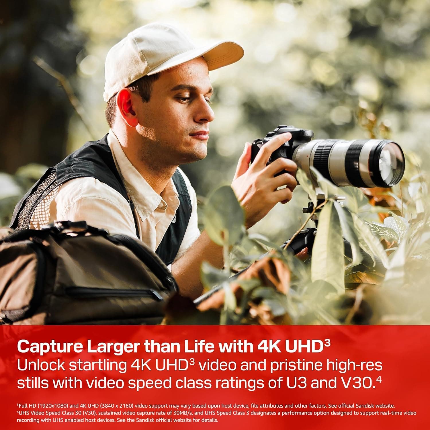 SANDISK 128GB Extreme PRO SD UHS-I Card - Up to 250MB/s Read Speed and 120MB/s Write Speed, 4K UHD, Full HD, U3, and V30 - SDSDXXJ-128G-GSCIN | UHS-I U3 SDXC card with 250MB/s read speed and V30 video class for 4K video, photography and data storage