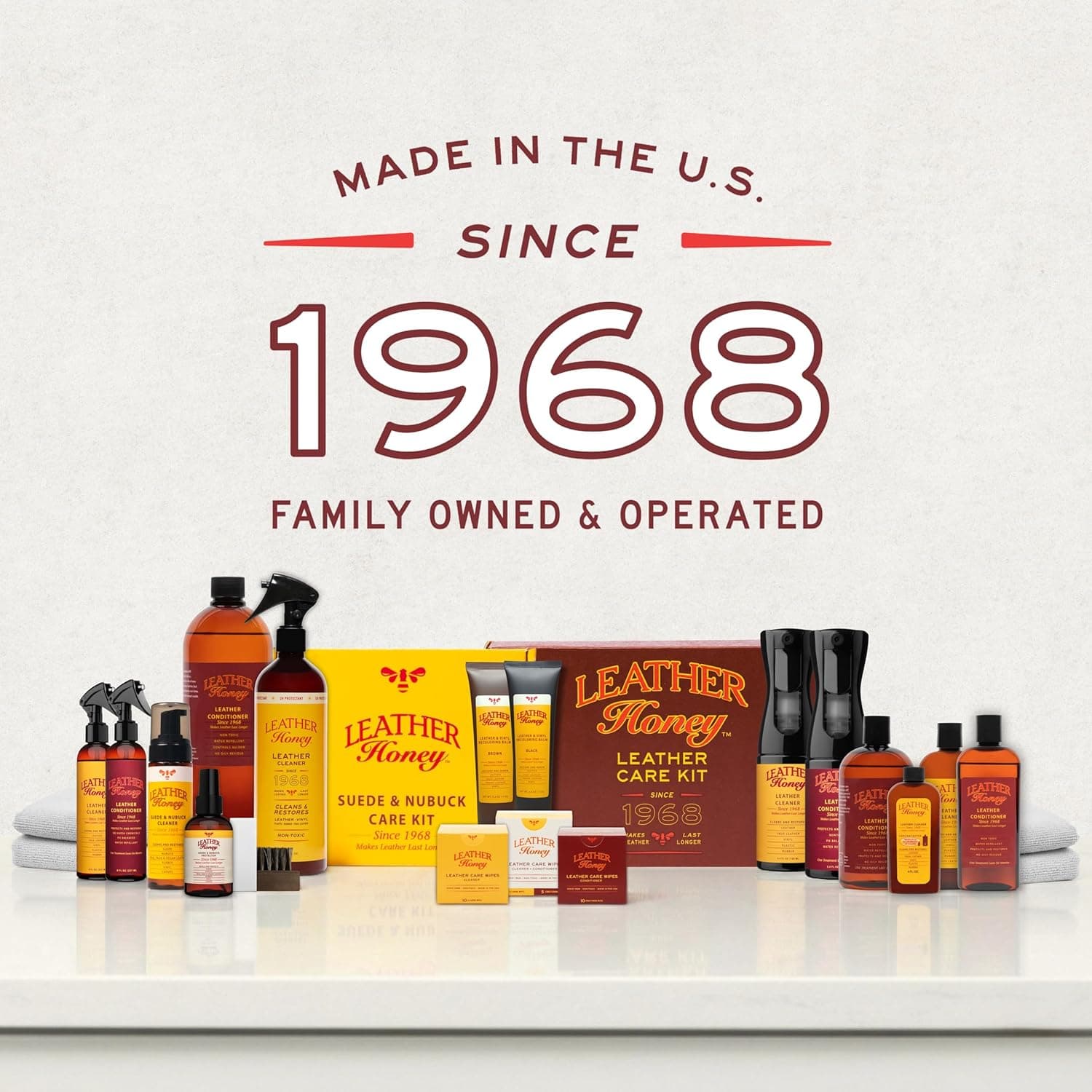 Leather Honey Leather Cleaner – Non-Toxic & Made in the USA Since 1968 | Deep cleans leather, faux leather & vinyl – restore couches, car seats, purses, shoes & bags. For any color, including white