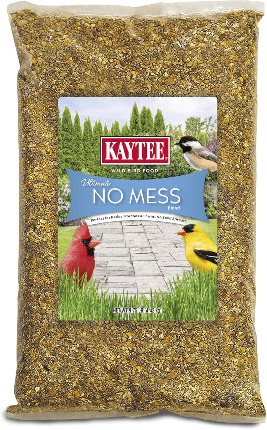 Kaytee Ultimate No Mess Food, Wild Bird Seed for Outside Feeders, Grosbeaks, Cardinals, Nuthatches, Woodpeckers & More, 9.75 Pounds