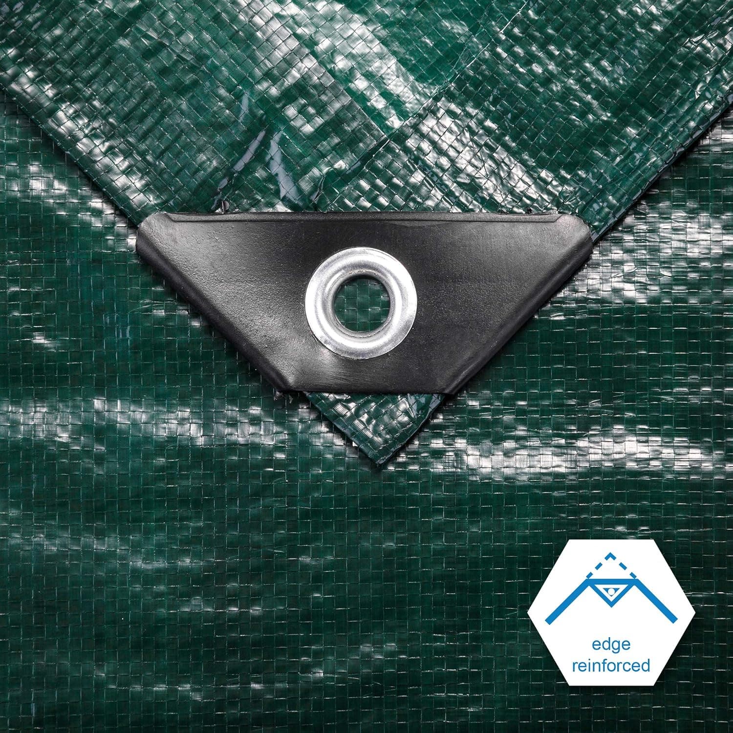 CARTMAN 8x10Ft Multipurpose Waterproof Poly Tarp Cover 8 Mil, Green | Reinforced edges, metal grommets every 36in, 10x10 weave, fits camping, emergency shelter, outdoor gear & cargo protection