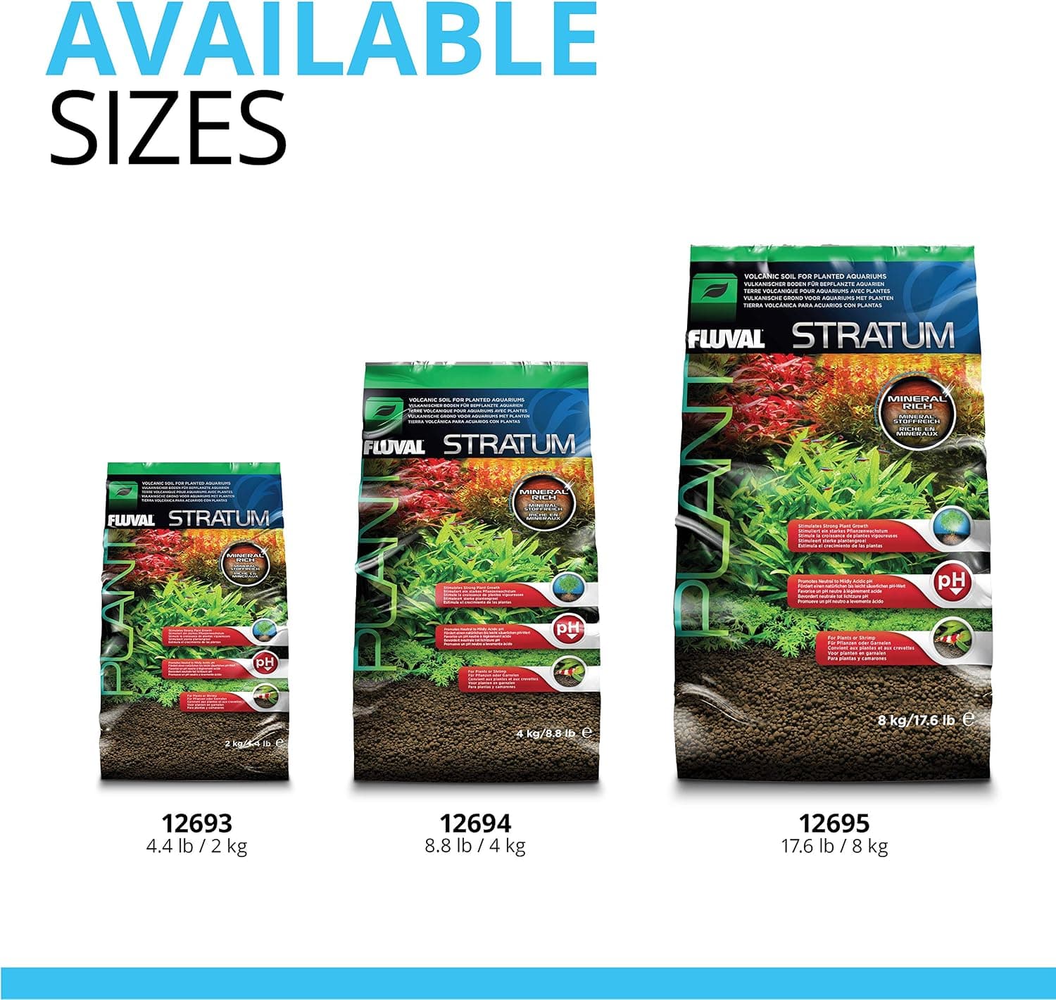 Fluval 12694 Plant and Shrimp Stratum for Freshwater Fish Tanks, 8.8 lbs. | Aquarium Substrate for Strong Plant Growth, Supports Neutral to Slightly Acidic pH