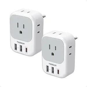 TESSAN 2 Pack European Travel Plug Adapter Review